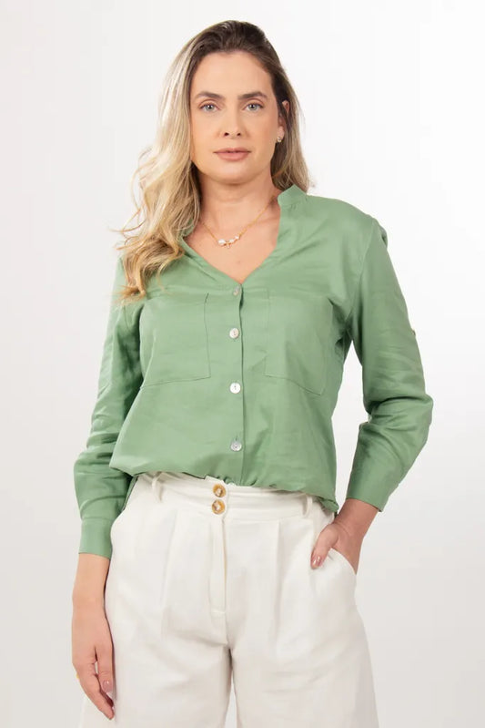 Green Cambric Shirt
